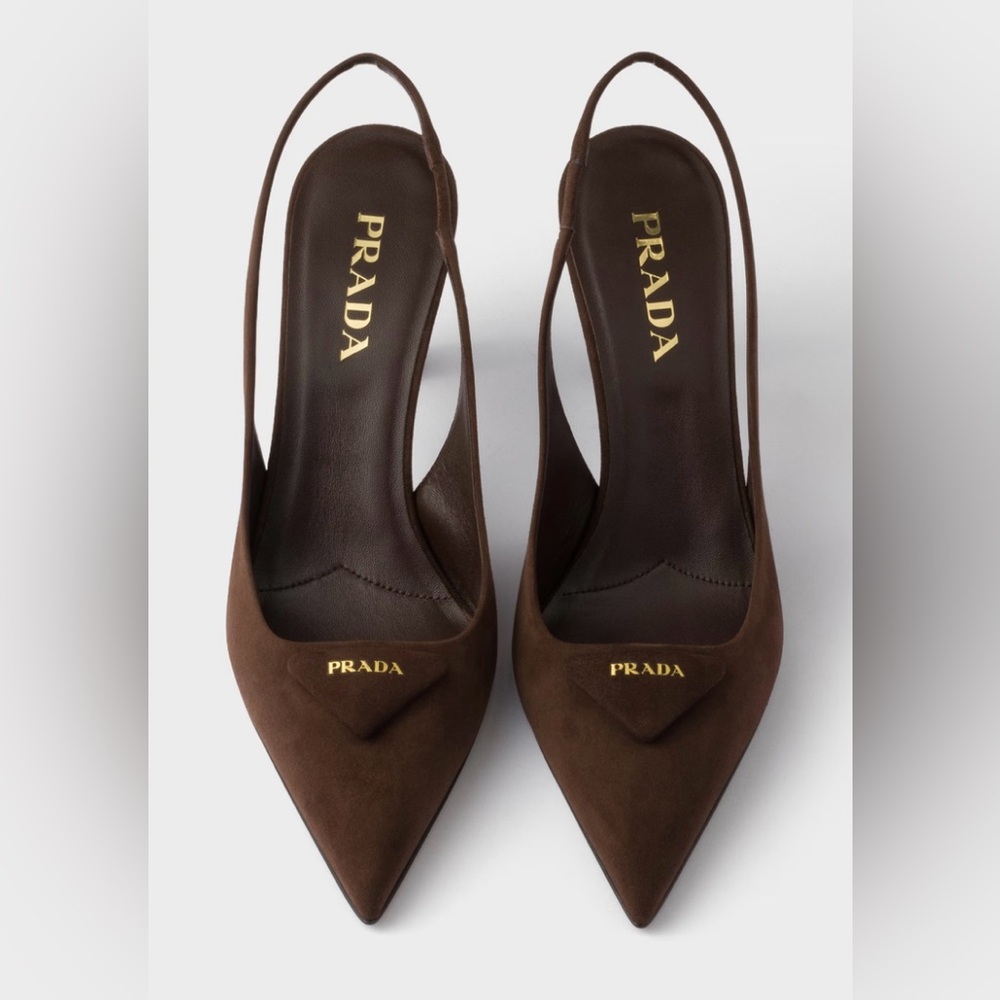 Prada Suede Slingback Heels